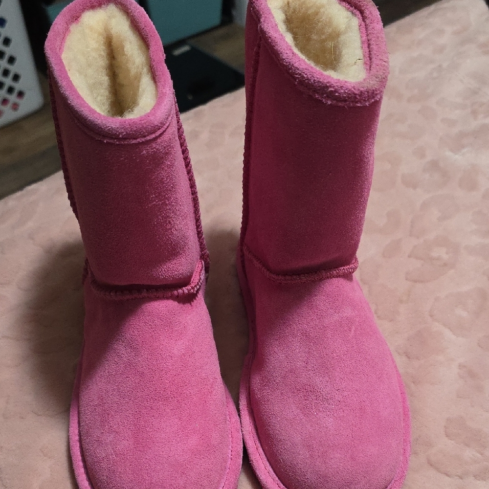 BearPaw Pink Kids Boots